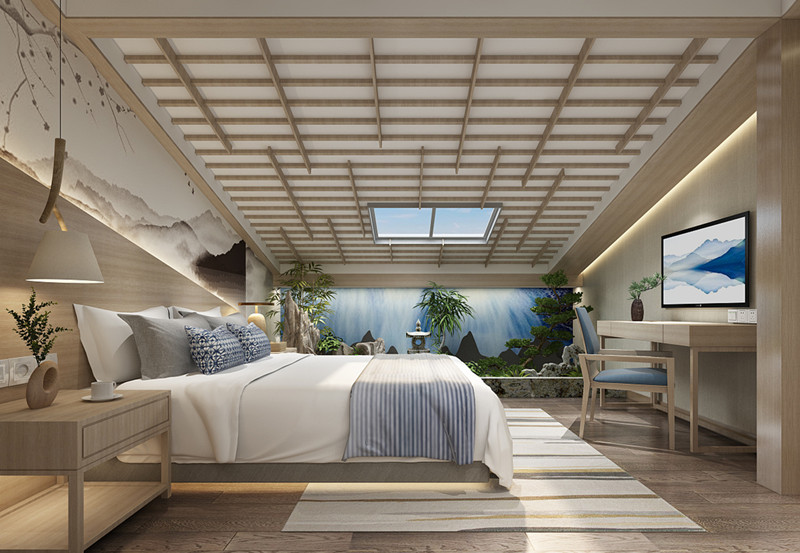 河北吾悅新中式精品酒店裝修設計公司案例(圖5)