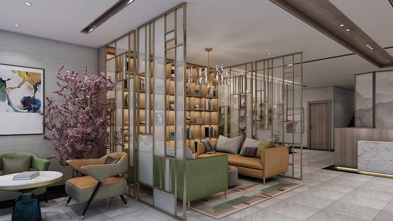 河北吾悅新中式精品酒店裝修設計公司案例(圖3)