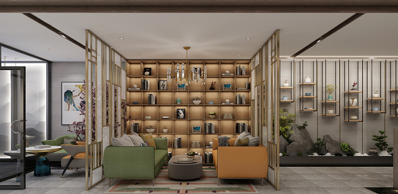 河北吾悅新中式精品酒店裝修設計公司案例(圖2)