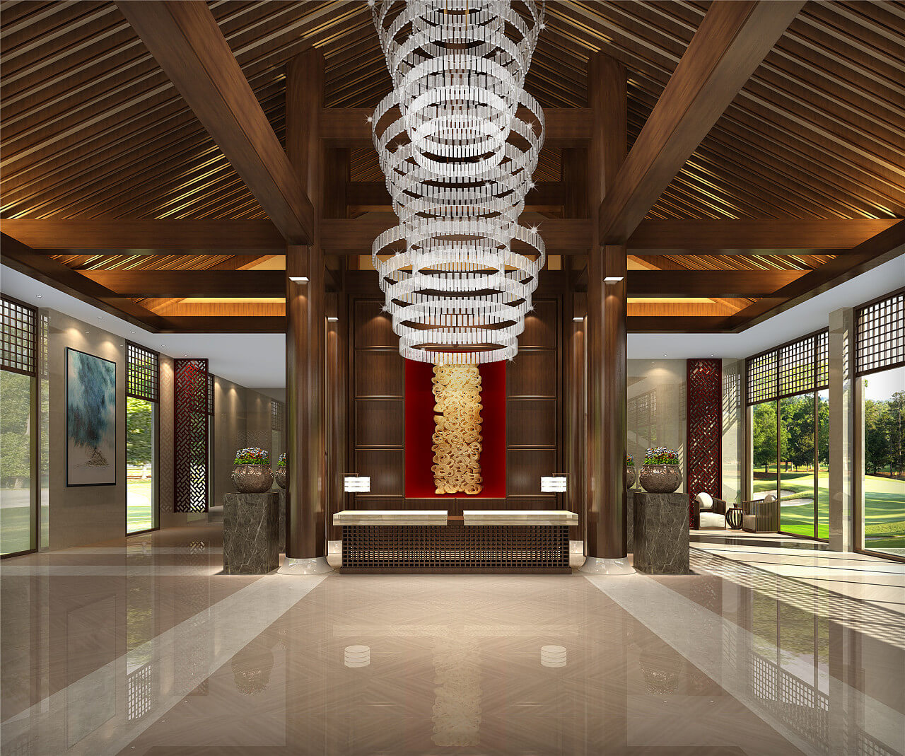 鄭州度假酒店裝修設(shè)計公司案例(圖3)
