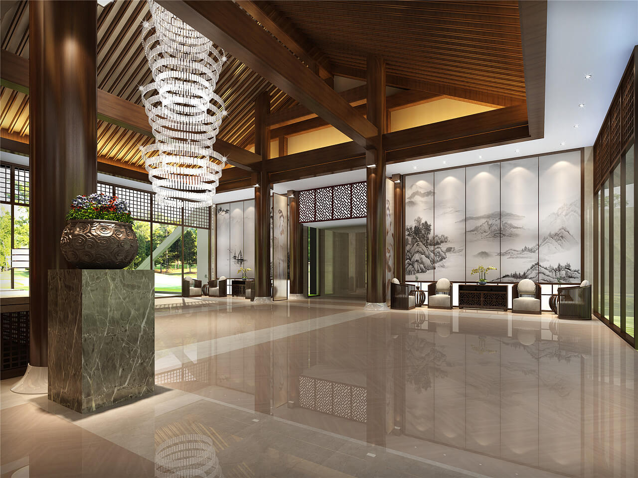 鄭州度假酒店裝修設(shè)計公司案例(圖2)