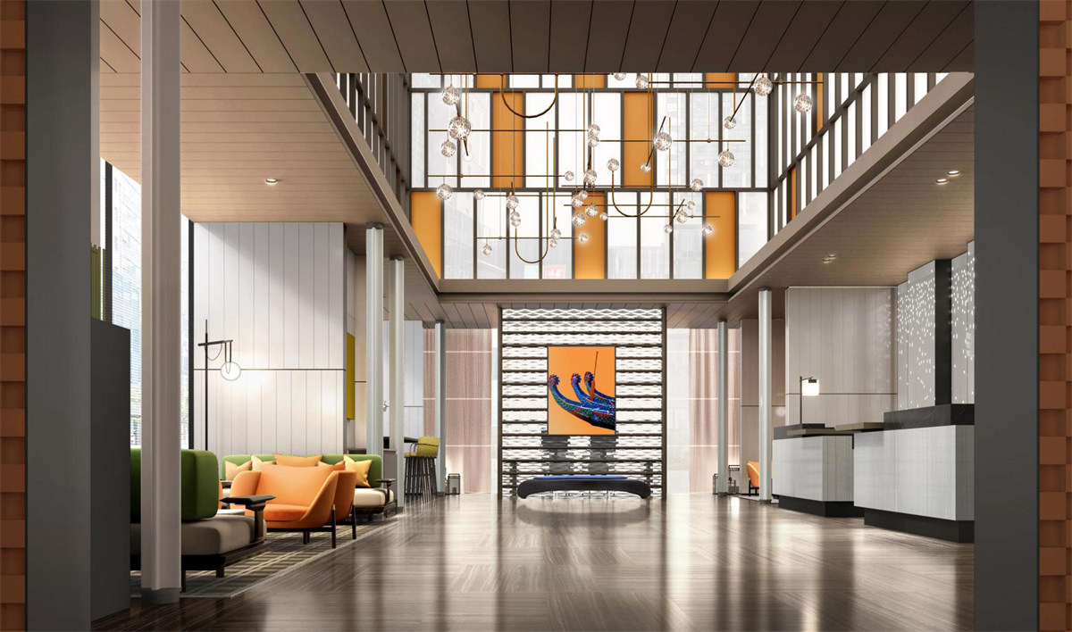 廣東佛山希爾頓歡朋四星級酒店裝修設計(圖2) 廣東佛山希爾頓歡朋四星級酒店裝修設計(圖2)