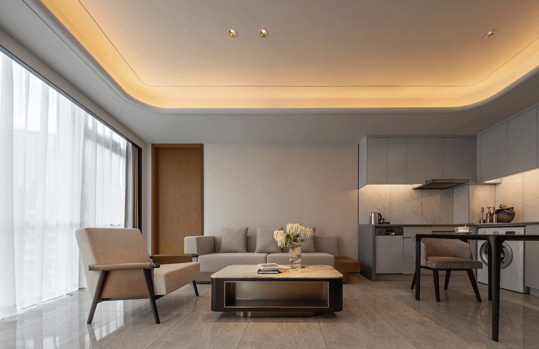 12000平現(xiàn)代新中式酒店式公寓裝修設(shè)計案例(圖11) 12000平現(xiàn)代新中式酒店式公寓裝修設(shè)計案例(圖11)