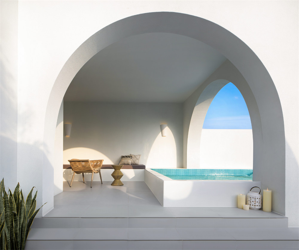 蜜悅·藍白圣島懸崖泡池海景民宿裝修設計方案(圖13) 蜜悅·藍白圣島懸崖泡池海景民宿裝修設計方案(圖13)