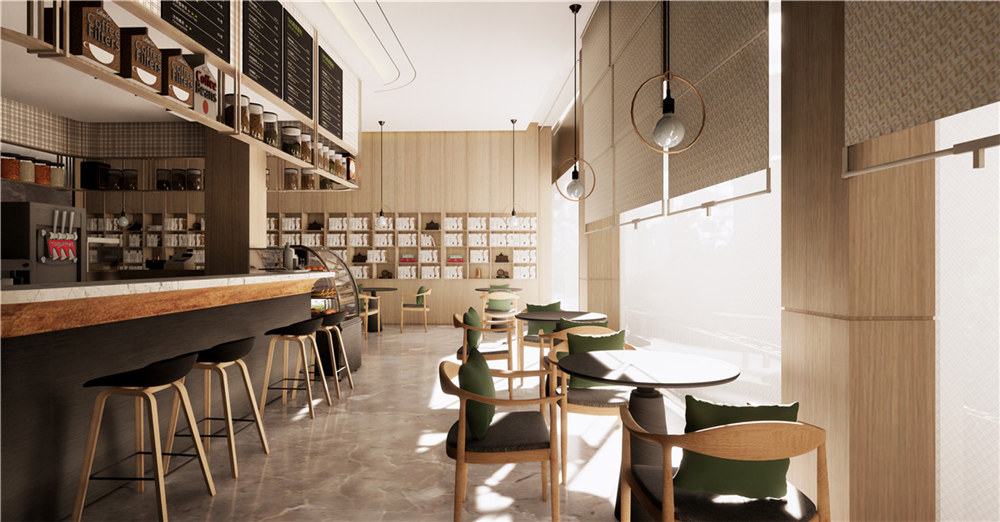 洛陽富饒商務酒店大堂吧裝修設計效果圖