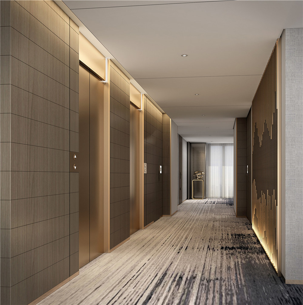 洛陽富饒商務酒店客房走廊裝修設計效果圖