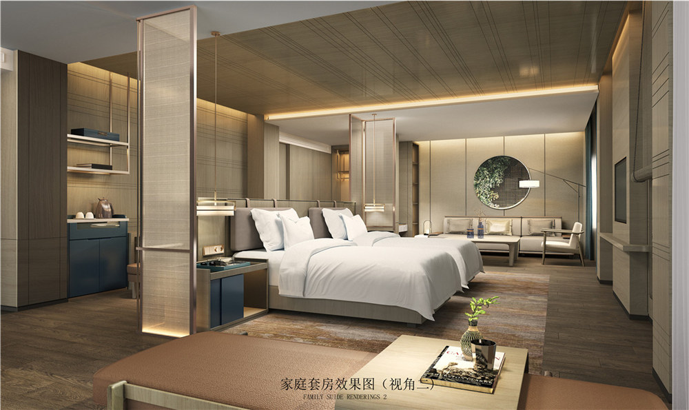 洛陽富饒商務酒店套房臥室裝修設計效果圖