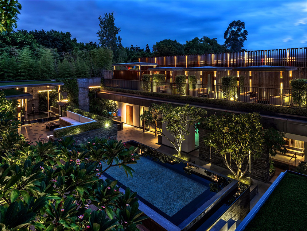 明谷行館新中式溫泉度假酒店裝修