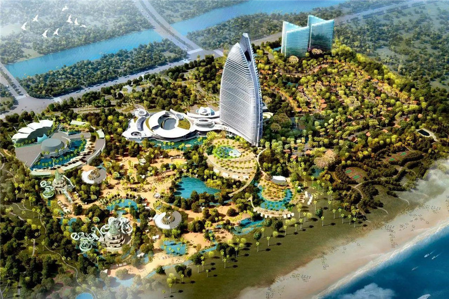 三亞亞特蘭蒂斯酒店設(shè)計(jì)鳥瞰圖
